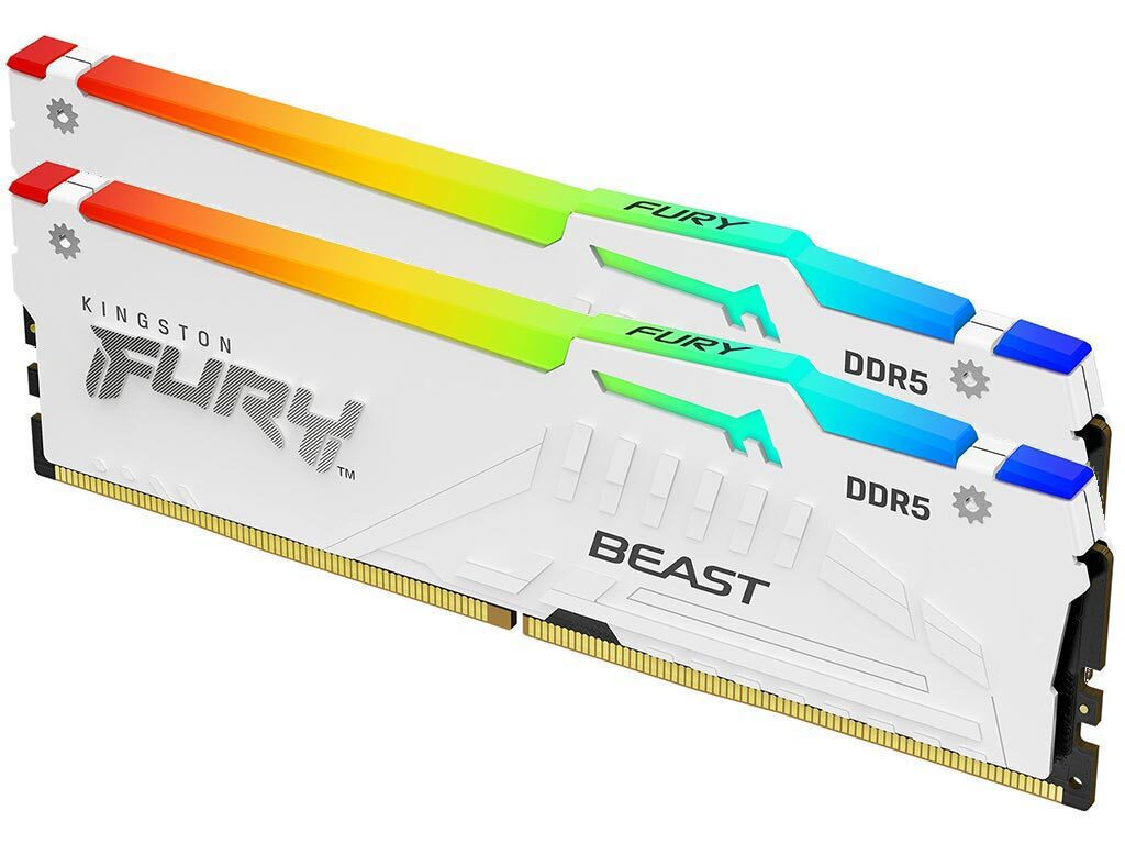 Kingston Fury Beast RGB DDR5 32GB RAM με 2x16GB Modules και Ταχύτητα 6000 για Desktop KF560C36BWE2AK2-32