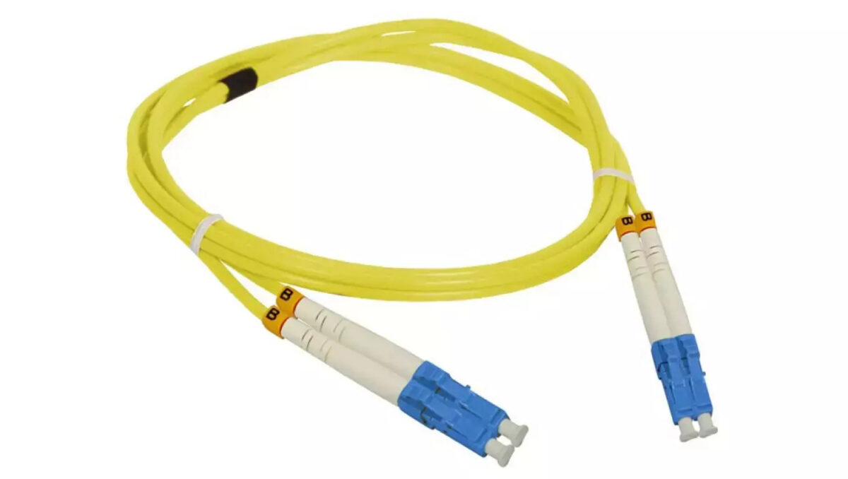 A-LAN Καλώδιο Οπτικής Ίνας LC-LC 1m Κίτρινο 1τμχ - Image 1