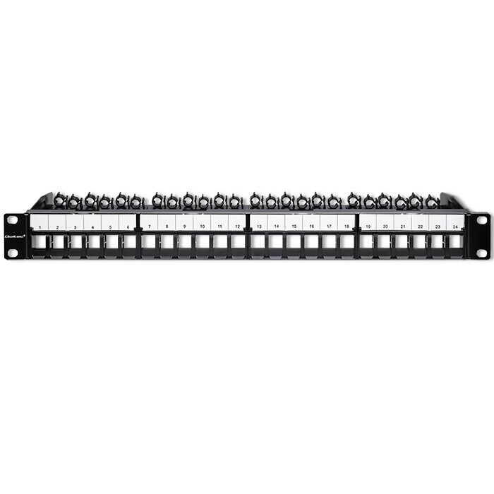 20240920111219_qoltec_patch_panel_gia_rack_1u_19_24_thyron_gri_54516 Qoltec Patch Panel για Rack 1U 19" 24 Θυρών Γκρι - Image 1