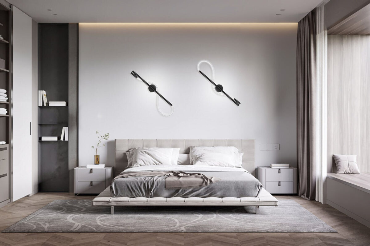 Active Jet Φωτιστικό Τοίχου LED Μαύρο 90x25εκ. - Image 8