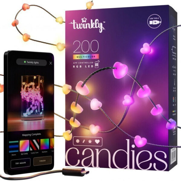 Twinkly Bluetooth/WiFi Διακοσμητικό Φωτιστικό με Φωτισμό RGB Γιρλάντα LED