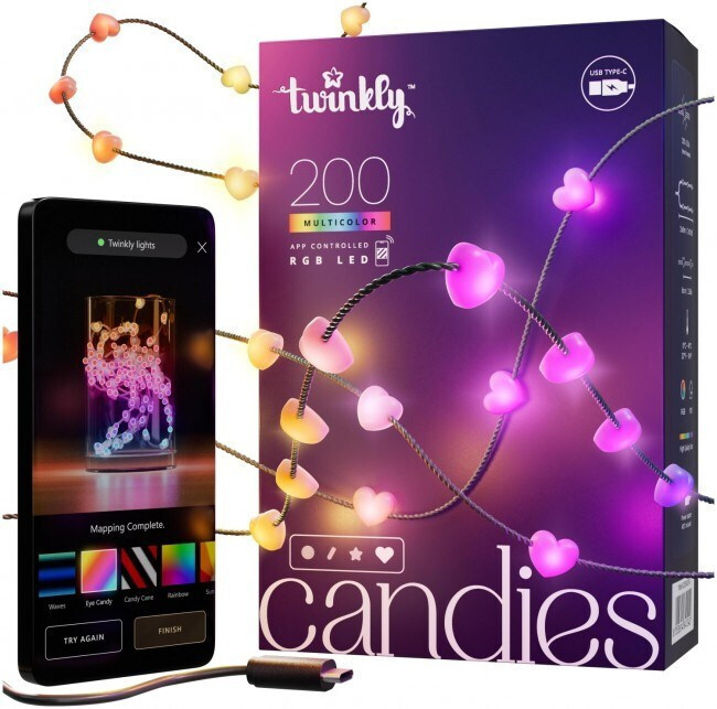 Twinkly Bluetooth/WiFi Διακοσμητικό Φωτιστικό με Φωτισμό RGB Γιρλάντα LED