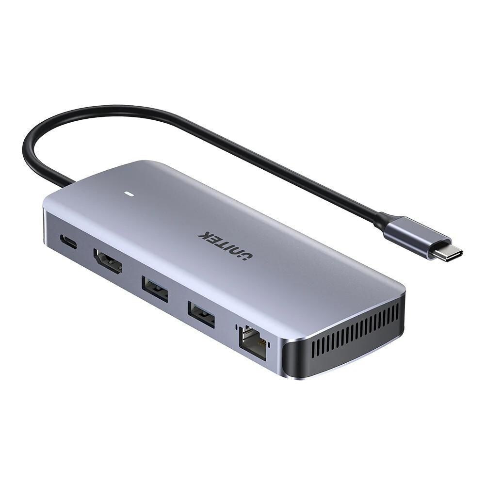 Unitek USB-C Docking Station με HDMI 4K PD Ethernet Γκρι (D1120A01) - Image 1
