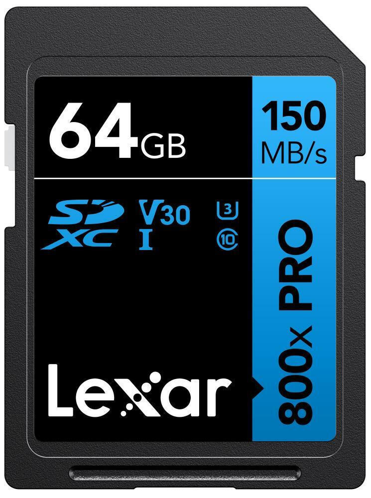 Lexar Professional SDXC 64GB Class 10 U3 V30 UHS-I με αντάπτορα