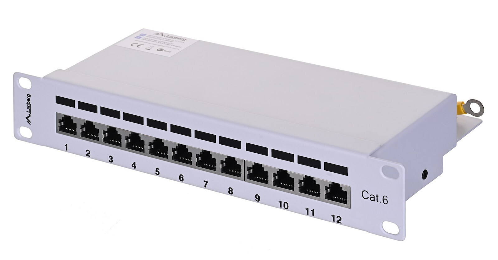 20241104164947_badefcac Lanberg Patch Panel Shielded για Rack 1U 10" 12 Θυρών cat6 Γκρι - Image 5