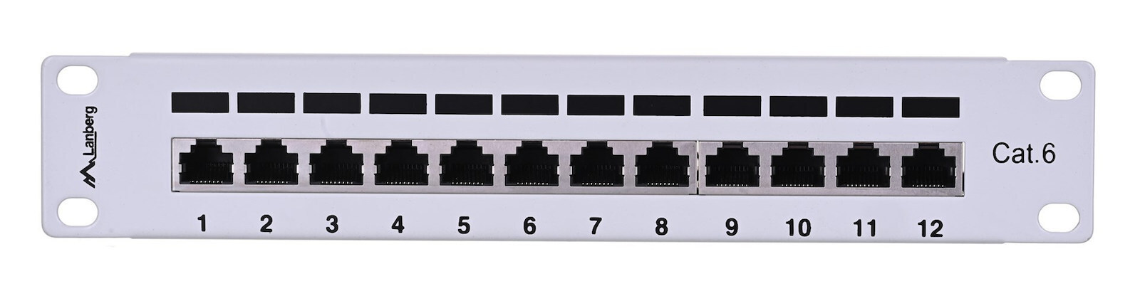 20241104164947_d1317151 Lanberg Patch Panel Shielded για Rack 1U 10" 12 Θυρών cat6 Γκρι - Image 4