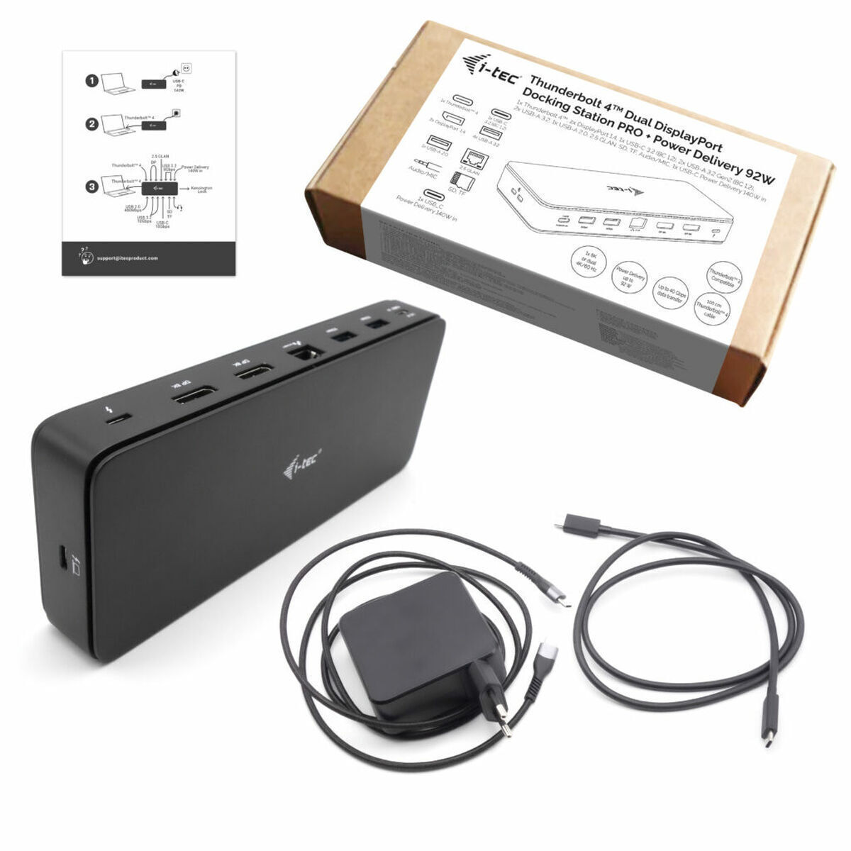 i-tec Thunderbolt 4 Docking Station με HDMI 4K PD Ethernet (TB4DUALDPDOCKPDPRO) - Image 1