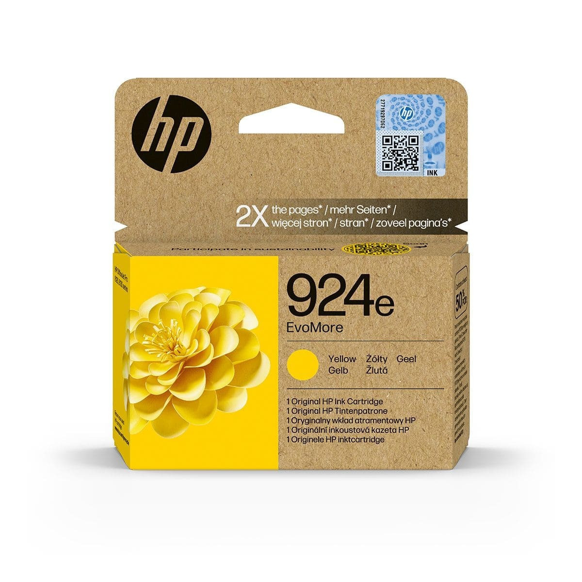 20241205161511_9a5df2b1 HP 924e EvoMore Γνήσιο Μελάνι Εκτυπωτή InkJet Κίτρινο (4K0U9NE) - Image 2