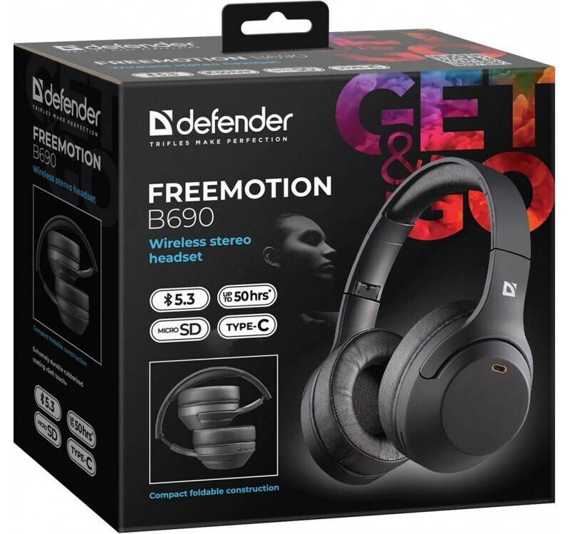 20241210101838_6cceedb0 Defender FreeMotion B690 Bluetooth / 3.5mm / USB-C με 50 ώρες Λειτουργίας Μαύρα - Image 8