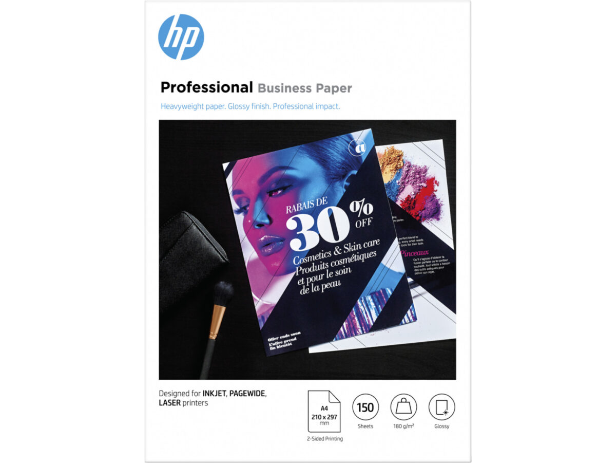 Paper, Hp Inkjet, Pagewide And Laser Professional Business Paper, A4, Glossy, 180g/m2, 150 Sheets - Image 4