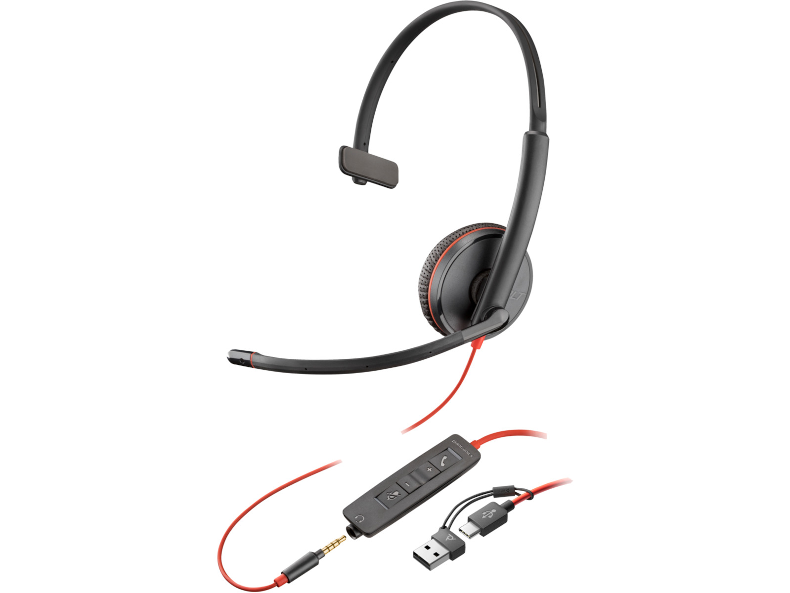 20241218091517_2add4eeb Poly Blackwire 3215 USB-C HS On Ear Multimedia Ακουστικά με μικρόφωνο και σύνδεση USB-A / USB-C - Image 2