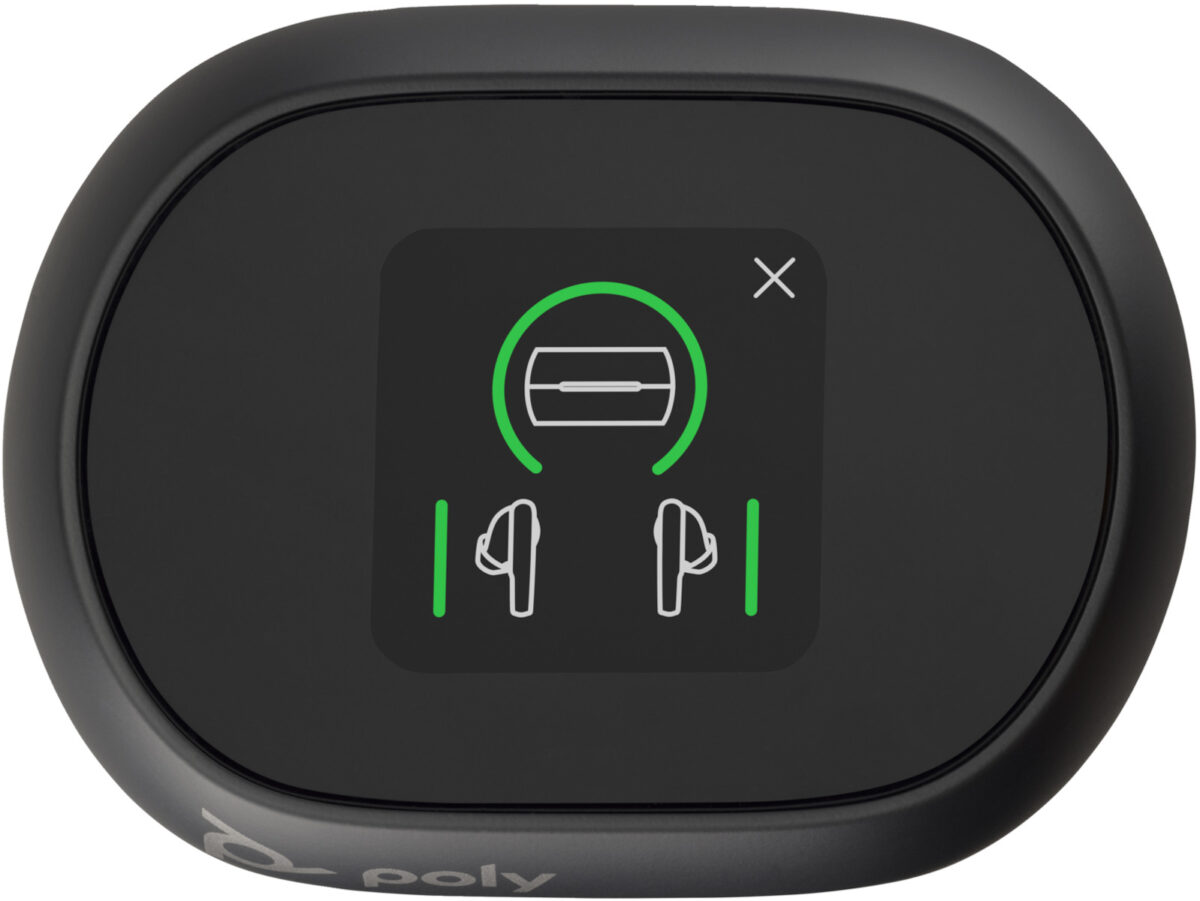 Poly Voyager Free 60+ UC M + BT700 USB-C Adapter + Touchscreen Charge Case In-ear Carbon Black - Image 3