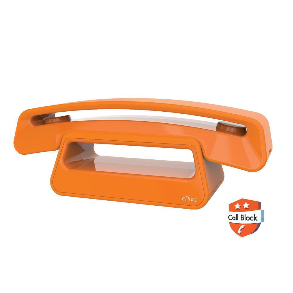 Alcatel ePure Iconic Ασύρματο Τηλέφωνο με Ελληνικό Μενού Πορτοκαλί