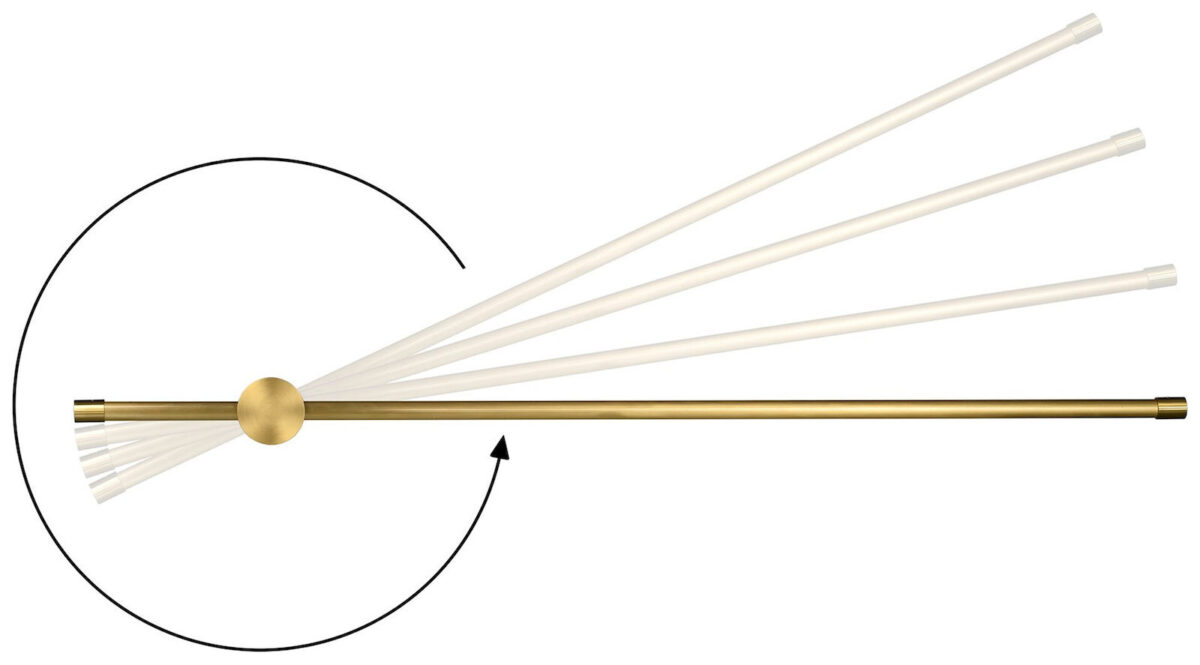 Active Jet Φωτιστικό Τοίχου Χρυσό 90εκ. - Image 5