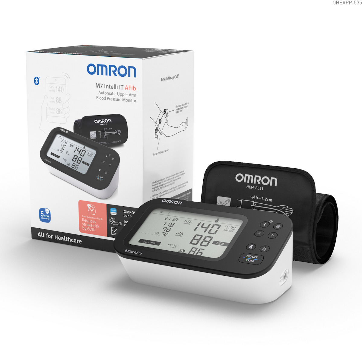 20250109155021_omron_m7_intelli_afib_electronics Omron M7 Intelli IT AFib Ψηφιακό Πιεσόμετρο Μπράτσου HEM-7380T1-EBK - Image 1