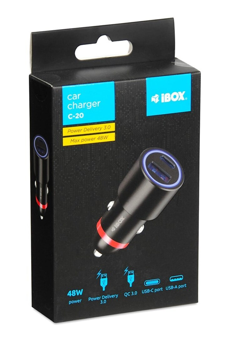 20250110163124_2ba8a29b iBox Φορτιστής Αυτοκινήτου με Θύρες 2xUSB-A - Image 2