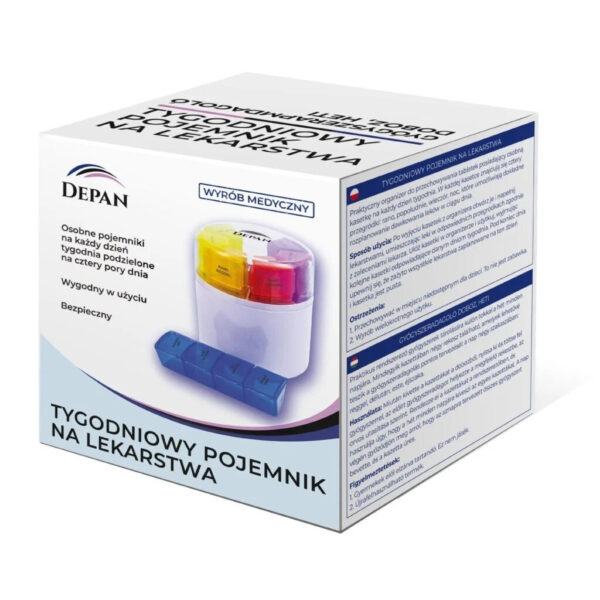Round Weekly Pill Organizer 4 Compartments