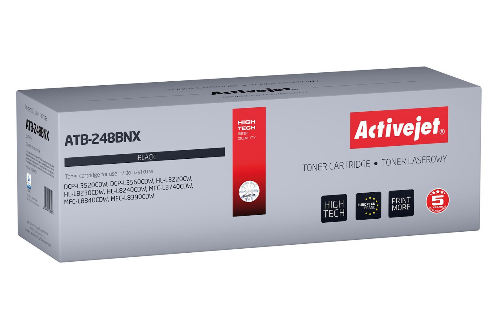 Active Jet Συμβατό Toner για Laser Εκτυπωτή Brother TN248XLBK 3000 Σελίδων Μαύρο - Image 1