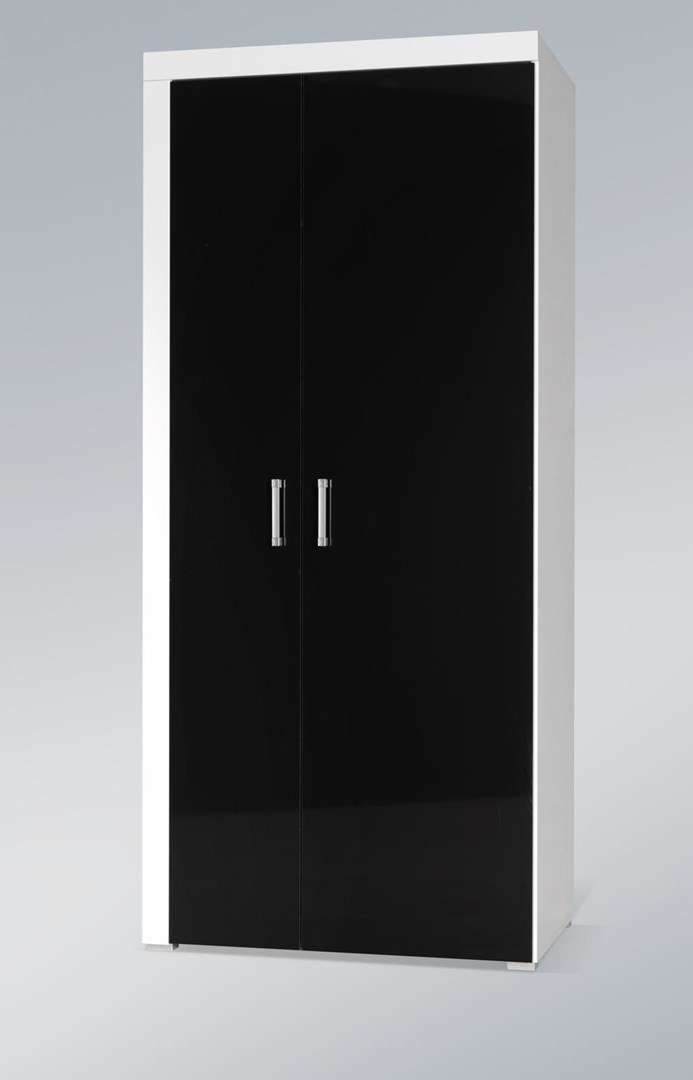 20250131141311_difylli_ntoulapa_rouchon_samba_white_black_gloss_90x55x203cm Δίφυλλη Samba 90x55x203cm - Image 1