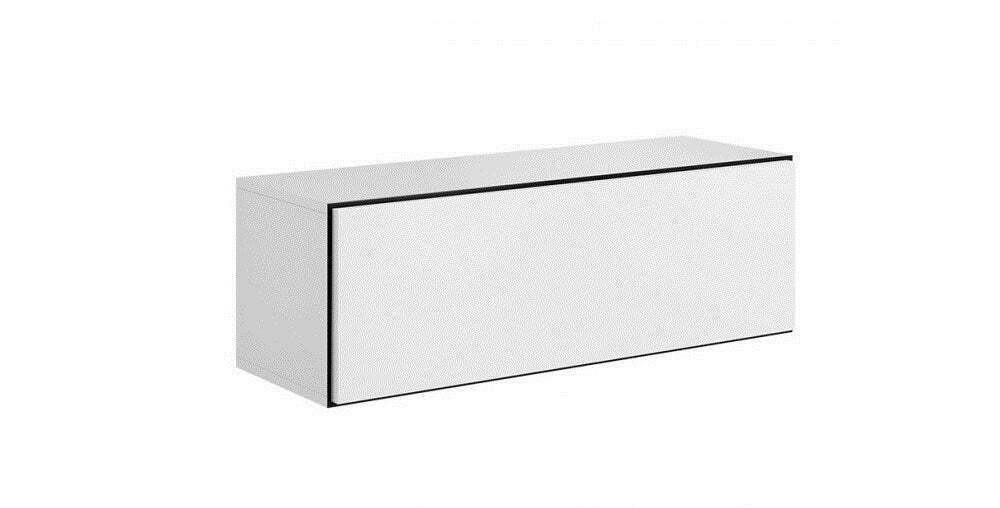 20250131144418_a6f0fa3d Ντουλάπι Τοίχου Roco RO1 112x37x39εκ. White/Black/White - Image 2