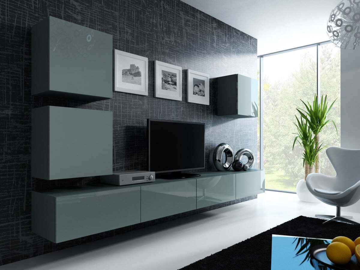 Ντουλάπι Τοίχου Vigo 30x50x50εκ. Grey Gloss - Image 3