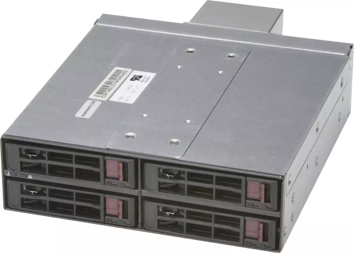 Kieszeń Supermicro Supermicro Cse-m14tqc Drivebox Black Hotswap 4x 2 5" Einschübe 1x 5.25" Schacht Inkl Lüfter - Image 1