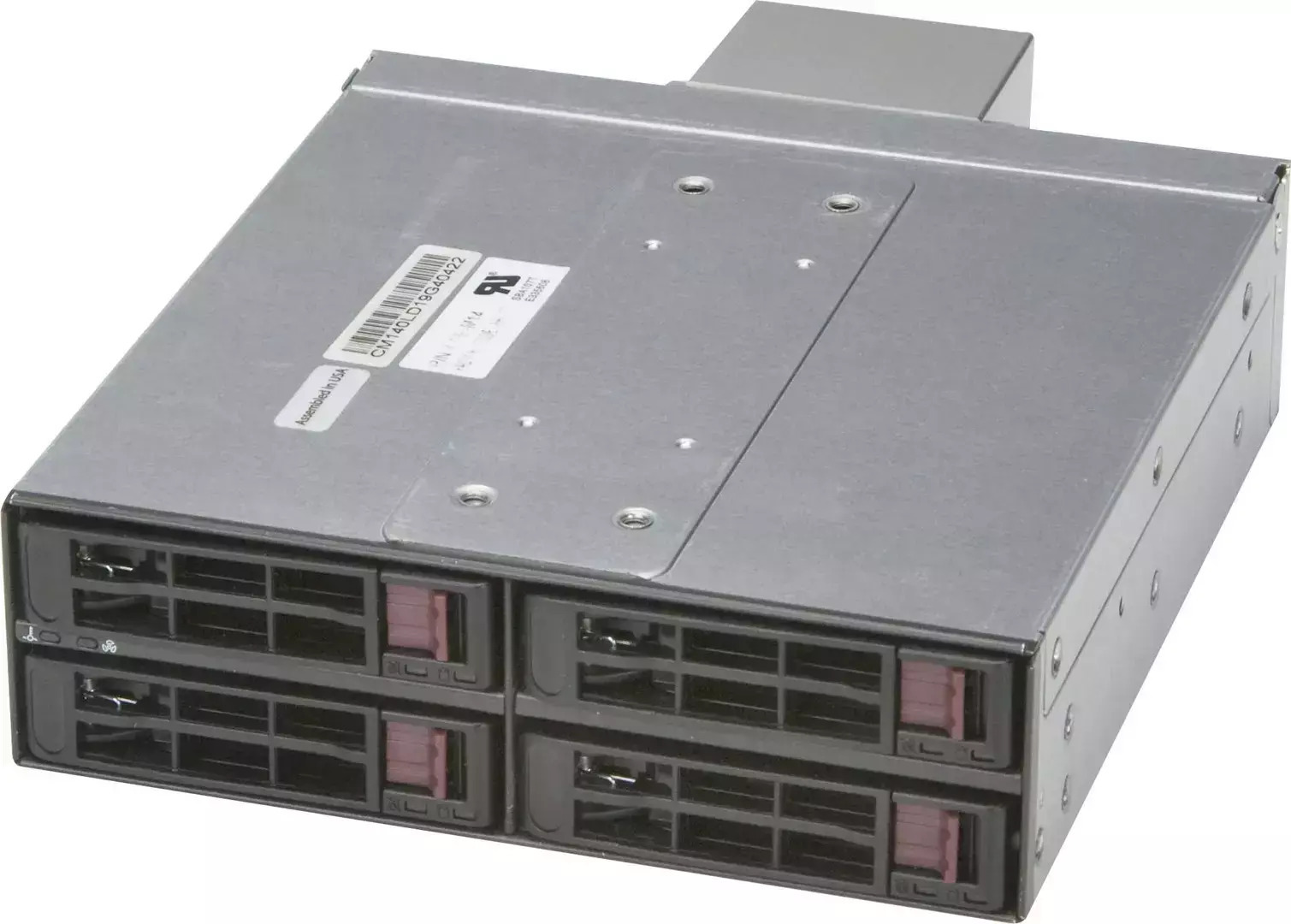 20250203123312_kiesze_supermicro_supermicro_cse_m14tqc_drivebox_black_hotswap_4x_2_5_einsch_be_1x_5_25_schacht_inkl_l_fter Kieszeń Supermicro Supermicro Cse-m14tqc Drivebox Black Hotswap 4x 2 5" Einschübe 1x 5.25" Schacht Inkl Lüfter - Image 1
