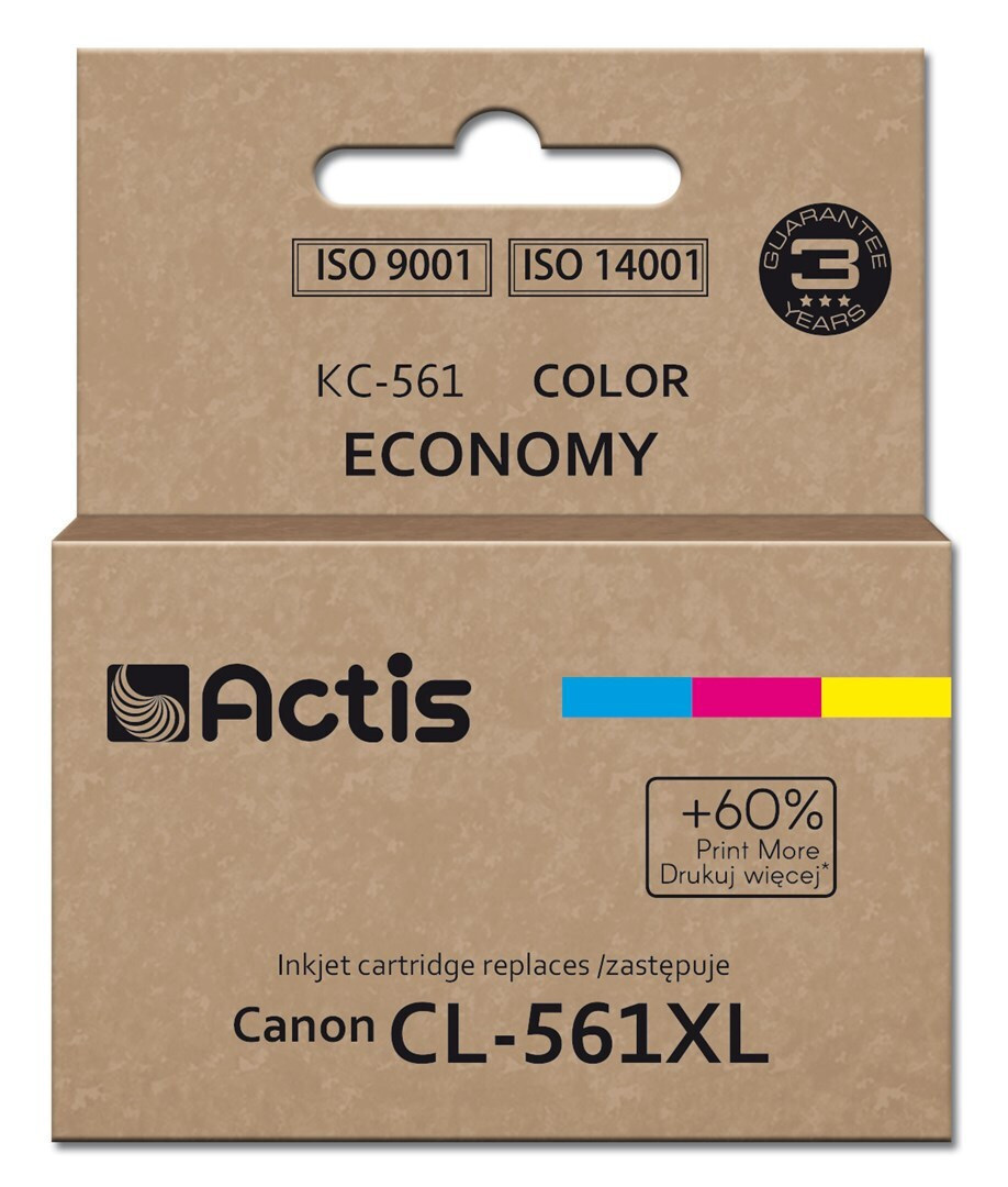Actis Συμβατό Μελάνι Εκτυπωτή InkJet Canon CL-561XL 18ml Κίτρινο 1τμχ