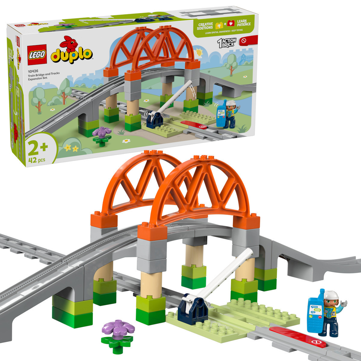 20250221163245_5ffbdd08 Lego Duplo Train Bridge and Tracks Expansion Set για 2+ Ετών 42τμχ - Image 3
