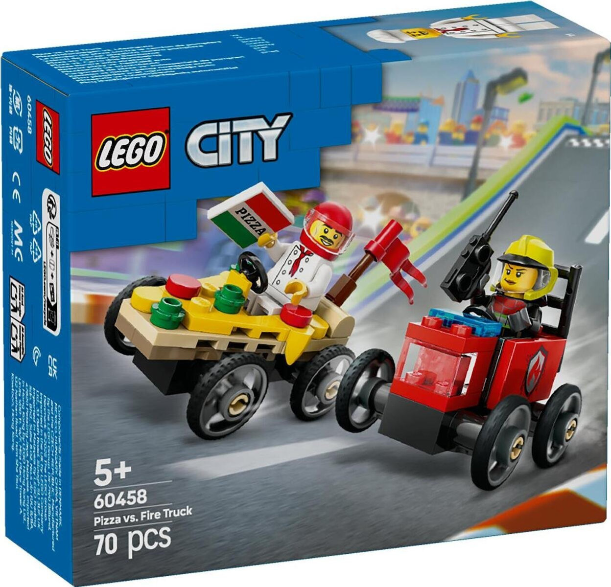 20250221163811_lego_city_pizza_vs_fire_truck_gia_5_eton_70tmch_60458 Lego City Pizza vs. Fire Truck για 5+ Ετών 70τμχ - Image 1