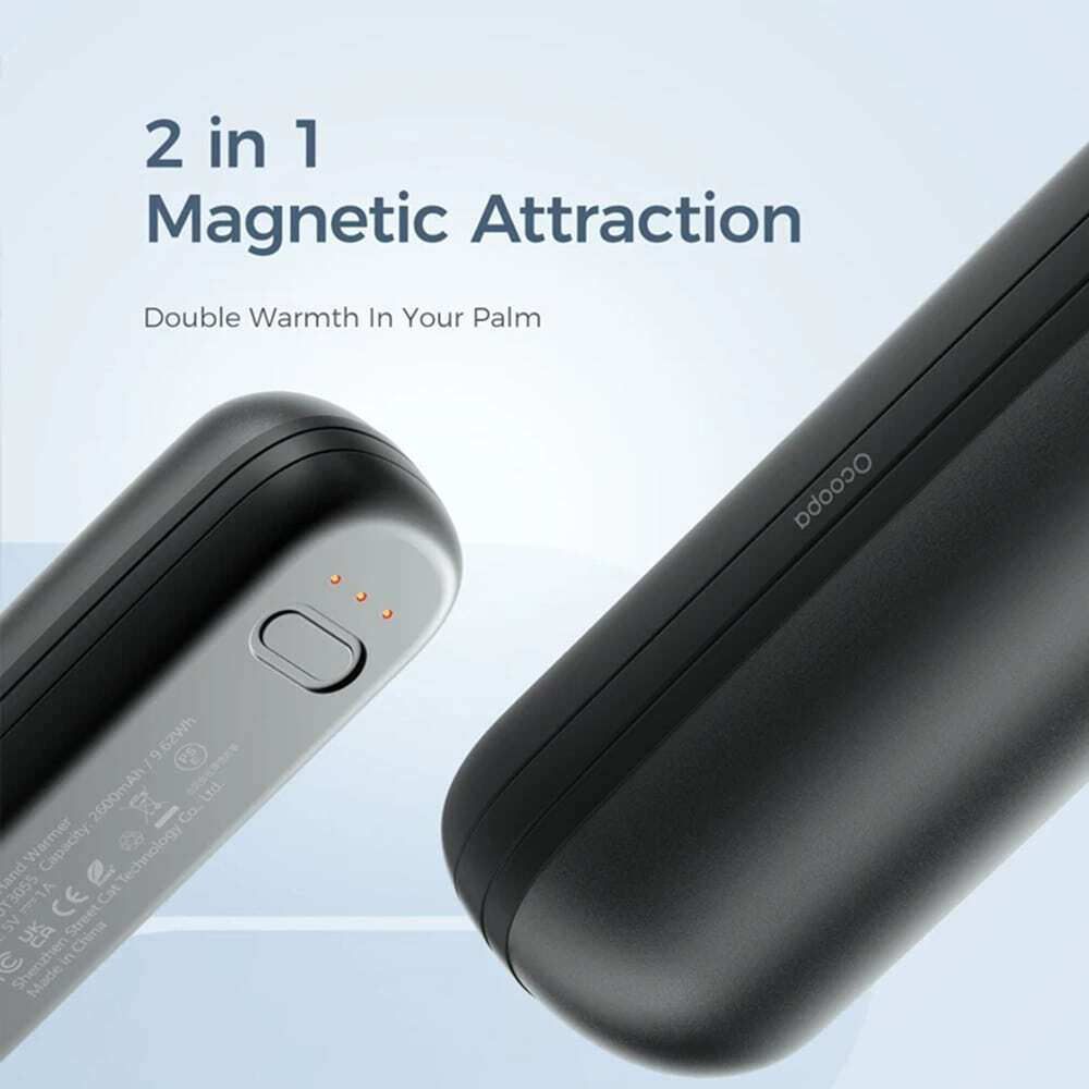 20250224132241_328ec429 Ocoopa Hand Warmer Ut2s Mini Ut2s-mini-bk Type-c Power Bank Magnetic Design Magtwins 2x 2600mah Black - Image 7