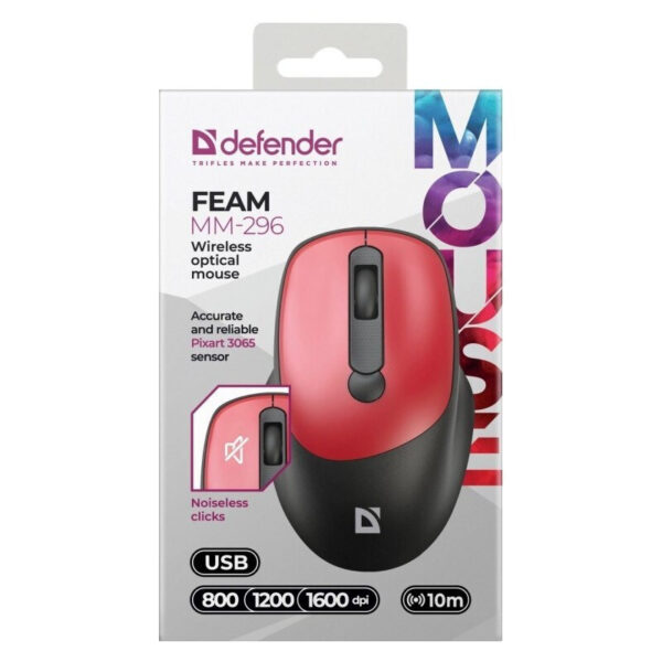 Defender Feam MM-296 Ασύρματο Κόκκινο