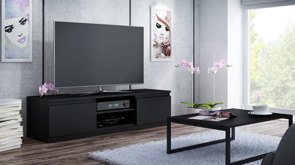 20250306133412_116f404f Ξύλινο Gloss Black 140x40x36εκ. RTV140 - Image 3