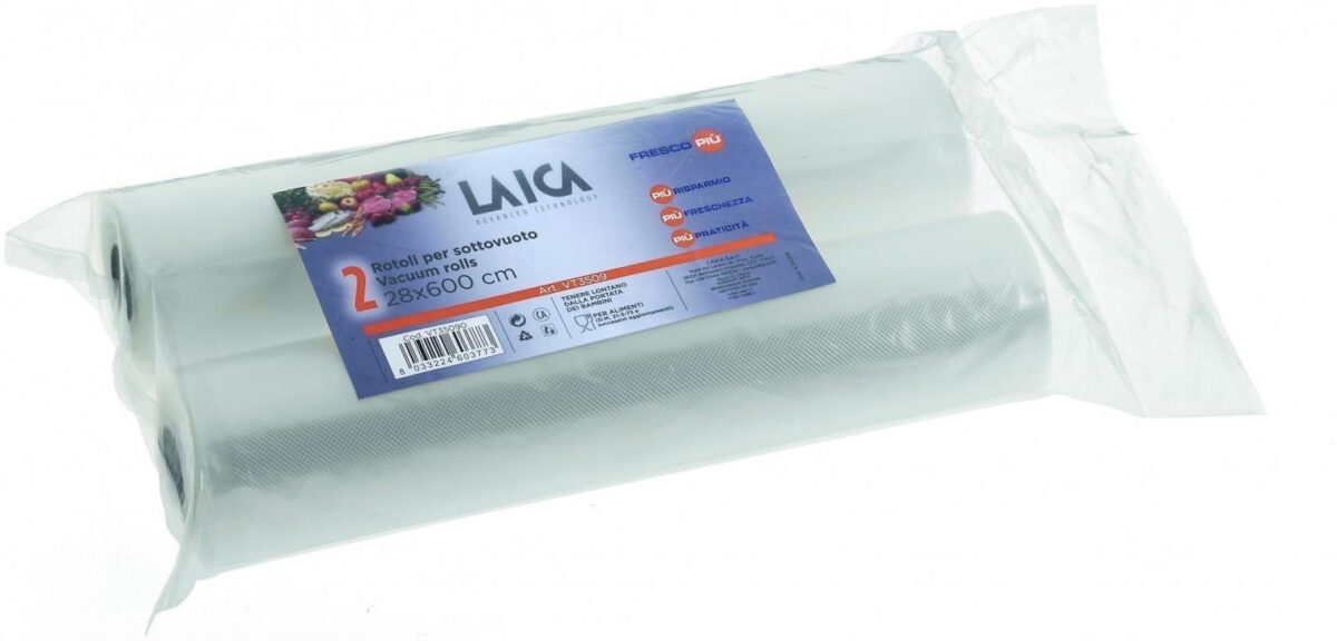 Laica VT3509 Σαγρέ Σακούλες για Συσκευές Vacuum 280x600mm 2 Ρολά - Image 2