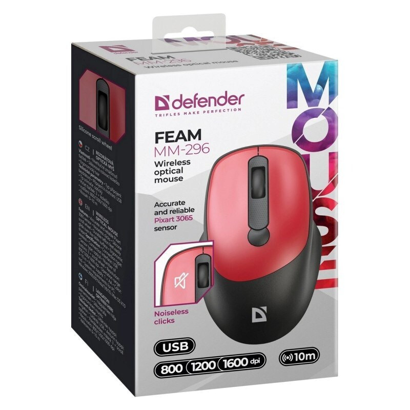 20250310153039_df72f099 Defender Feam MM-296 Ασύρματο Κόκκινο - Image 3