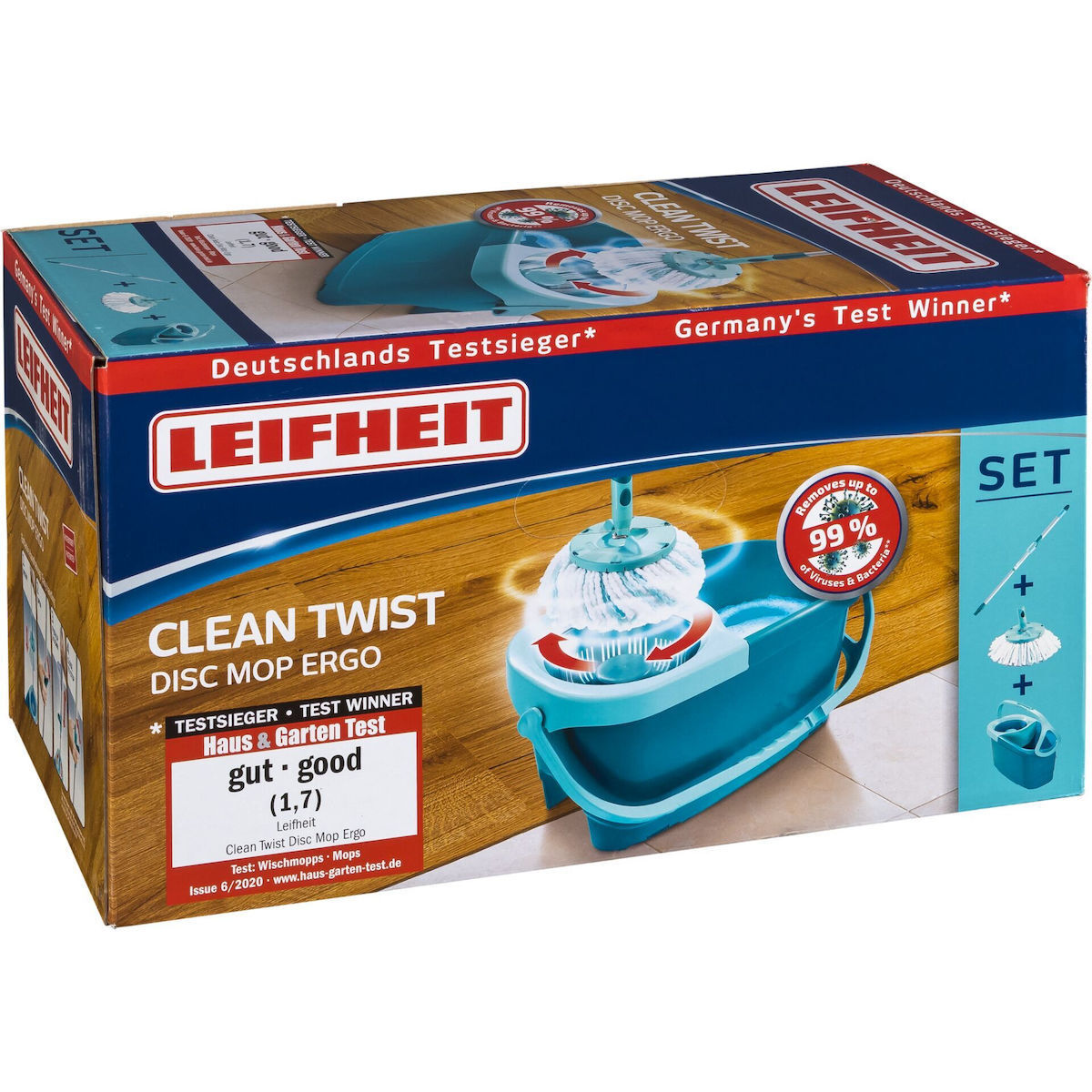 20250311165920_02f43e4c Leifheit Περιστρεφόμενη Σετ Κουβάς με Σφουγγαρίστρα Clean Twist Disc Mop 52101 - Image 4
