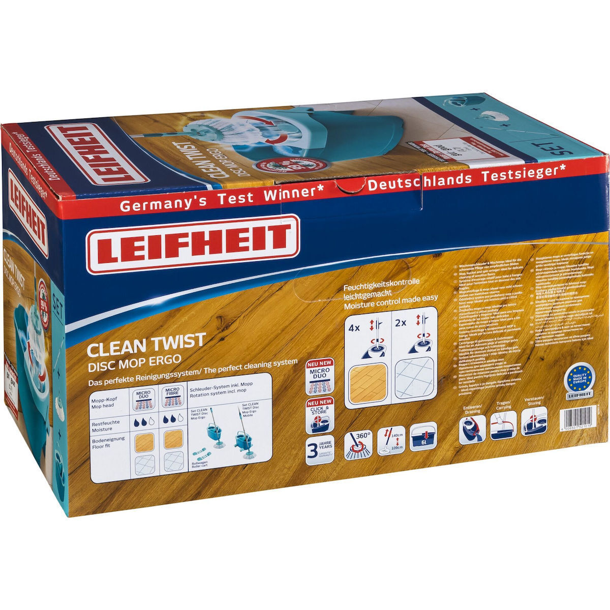 20250311165921_26012fe0 Leifheit Περιστρεφόμενη Σετ Κουβάς με Σφουγγαρίστρα Clean Twist Disc Mop 52101 - Image 5