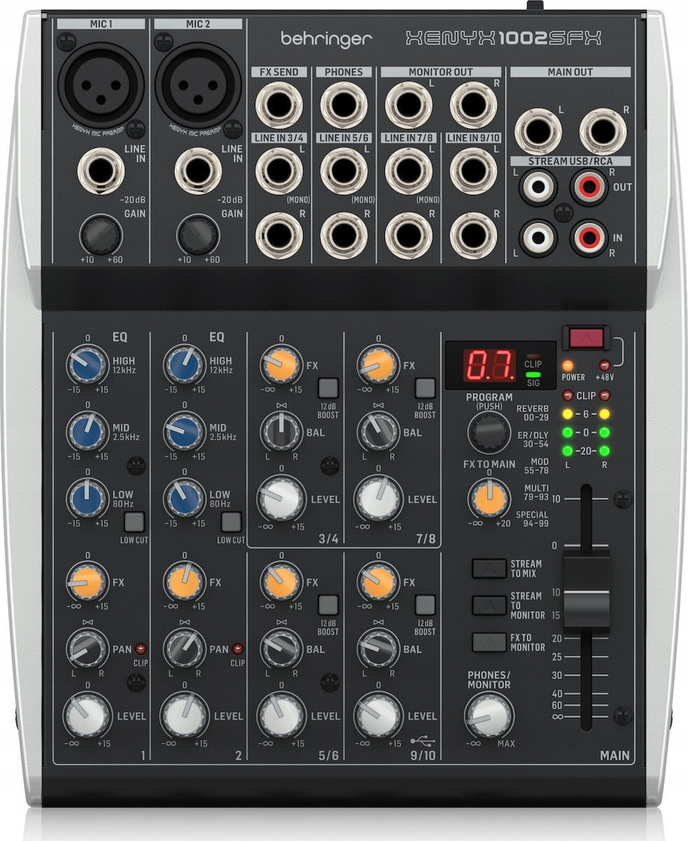 20250313162829_814dfed1 Behringer Xenyx 1002SFX Αναλογική Κονσόλα 10 Καναλιών με Phantom Power & 2 Εισόδους XLR - Image 3