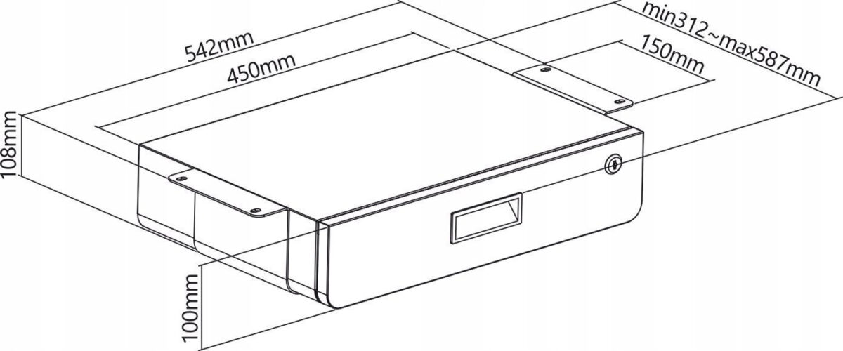 Under-desk Drawer Organizer 5kg Max Mc-461 - Image 9