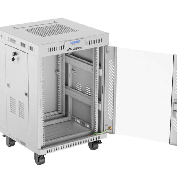 Lanberg Επιδαπέδια Καμπίνα Rack 15U Γκρι FF01-6615-12SL
