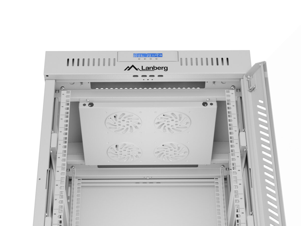 Lanberg Επιδαπέδια Καμπίνα Rack 15U Γκρι FF01-6615-12SL - Image 6