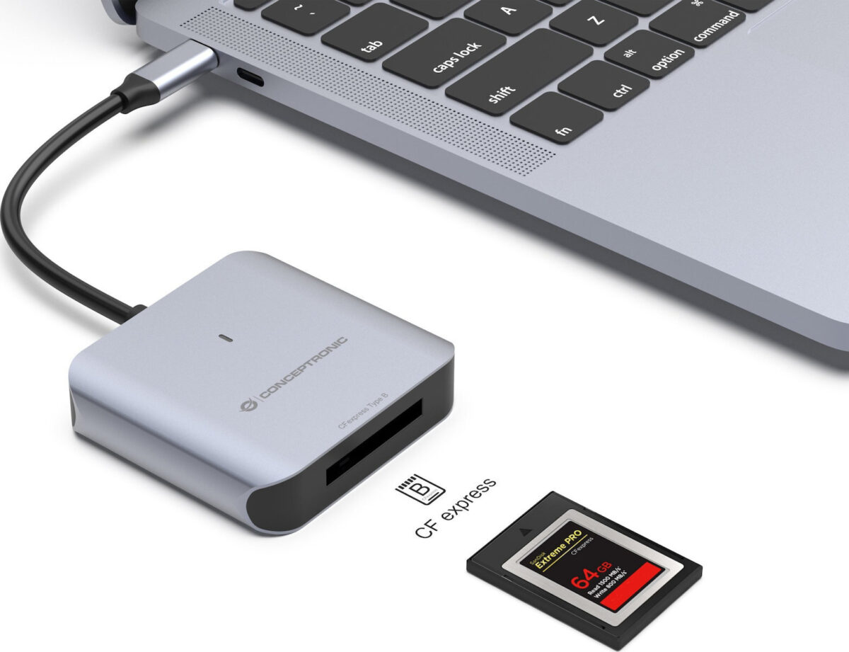 Conceptronic Card Reader USB 3.2 για SD Γκρι - Image 3