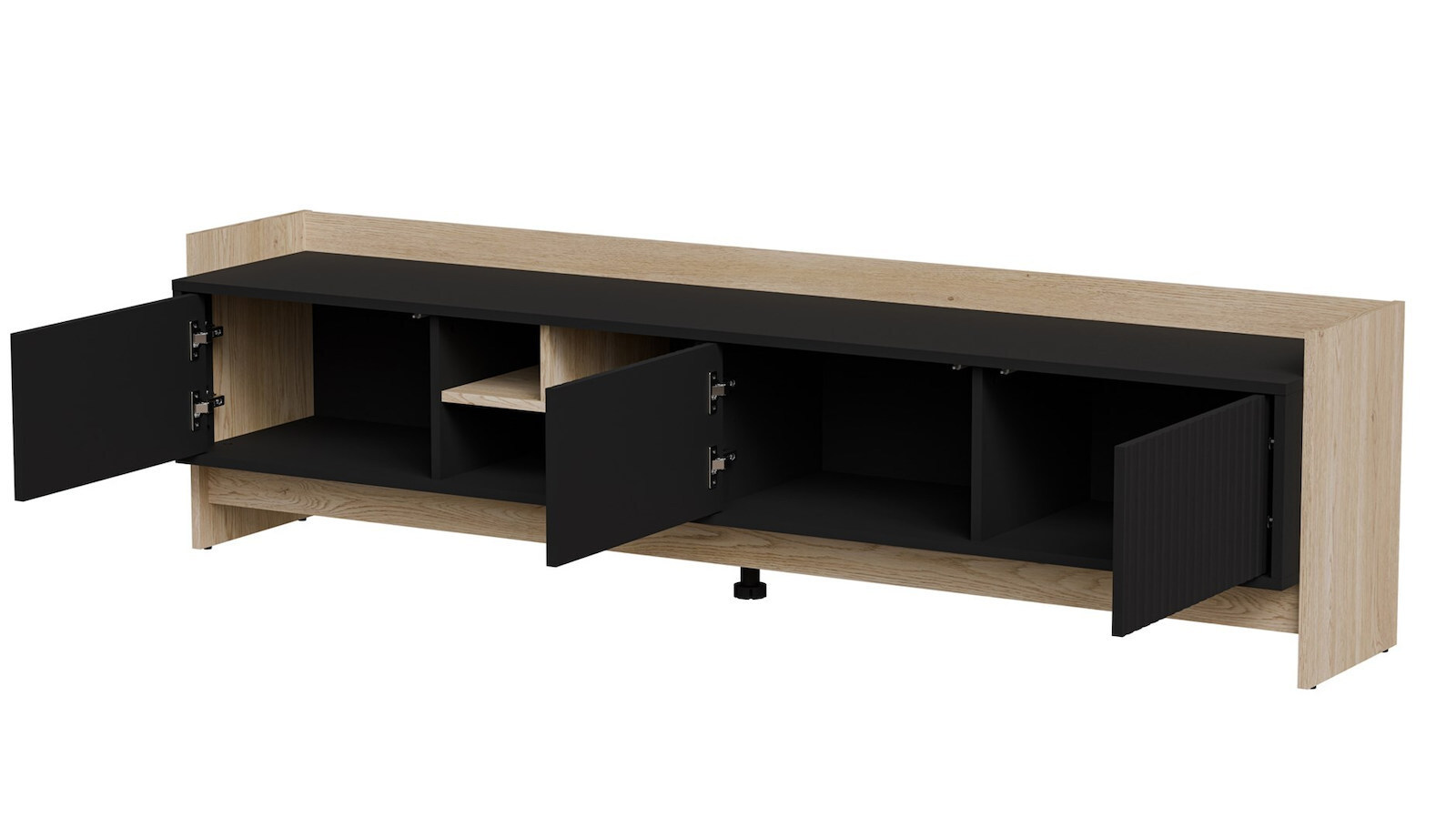 20250326134356_13848747 Μπουφές Porto Ξύλινος Oak/black 190x38x50cm - Image 2