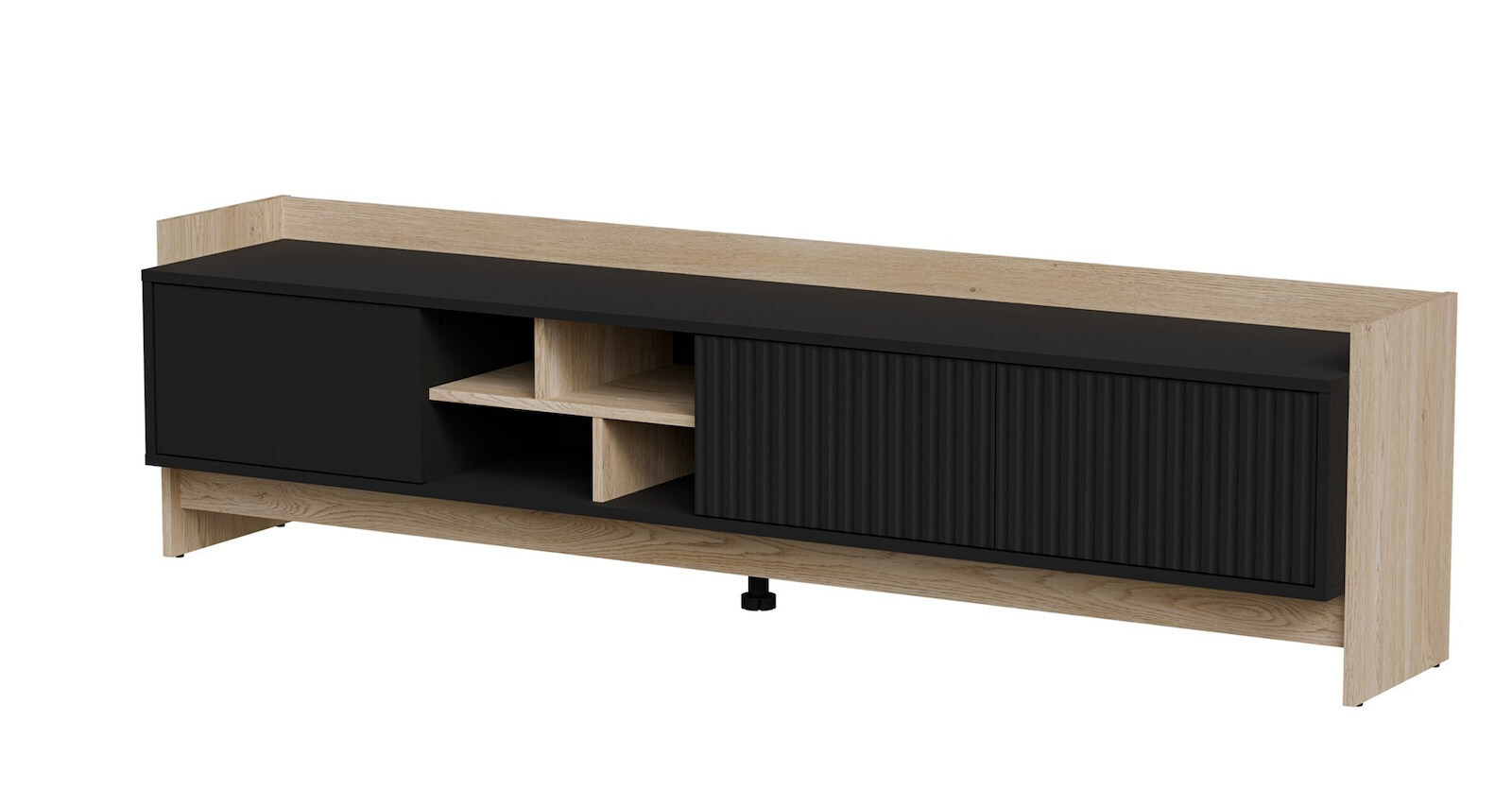 20250326134406_mpoufes_oak_black_190x38x50cm Μπουφές Porto Ξύλινος Oak/black 190x38x50cm - Image 1