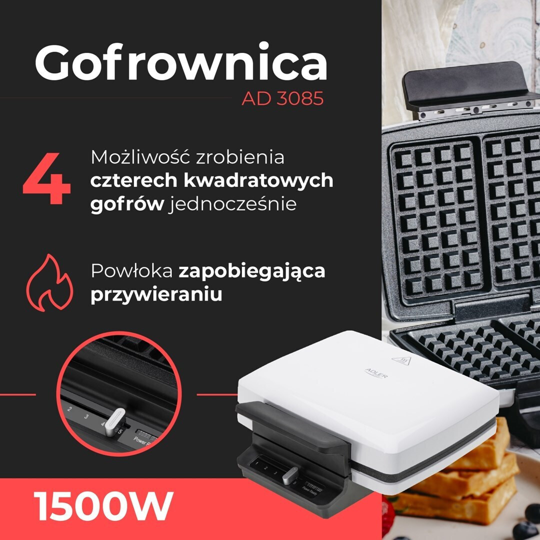 20250327104641_414b8f80 Adler AD 3085 1200W για 2 Τοστ Λευκή - Image 9