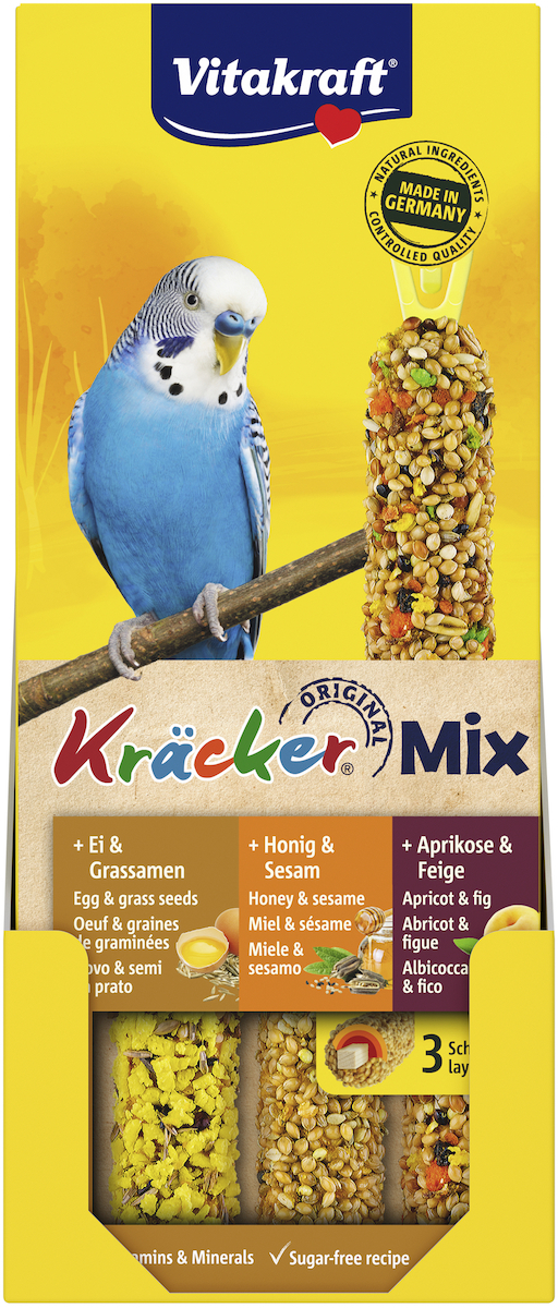 Vitakraft Τροφή σε Stick για Παπαγαλάκια με Μέλι,Φρούτα και Αυγό 3τμχ