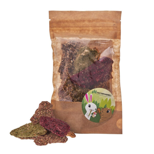 Factoryherbs Birch Chips Herbs Vegetables Treat Rodents Rabbits 50g