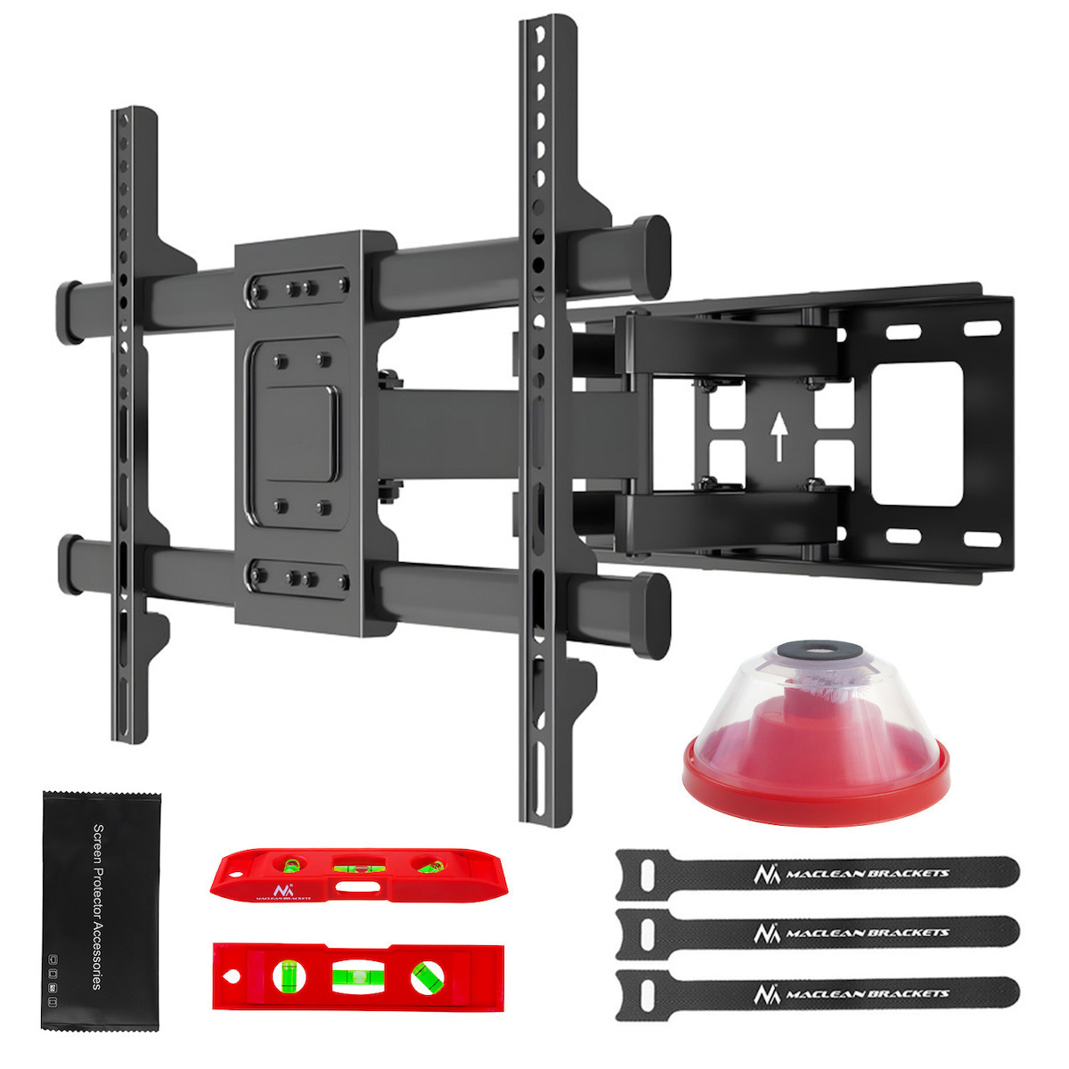 Βάση Τηλεόρασης Maclean Μέγιστο Vesa 600x400 32-85" 60kg Ρύθμιση Γωνίας Κάθετα Οριζόντια Προφίλ 65-390mm Μαύρο Mc-789