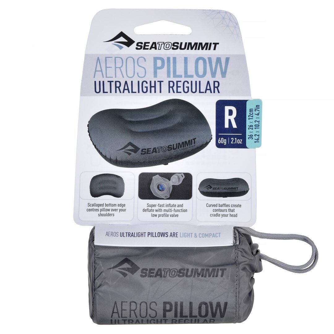 20250401125611_5517fcde Sea to Summit Aeros Ultralight Φούσκωτο Μαξιλάρι Camping Γκρι 36x12εκ. - Image 2
