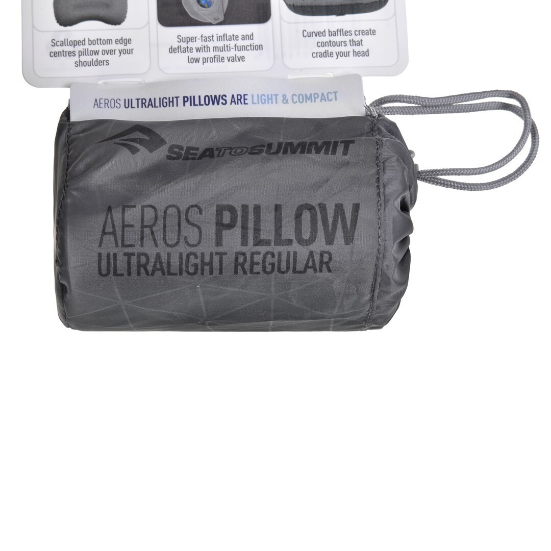 20250401125613_c1a0fb77 Sea to Summit Aeros Ultralight Φούσκωτο Μαξιλάρι Camping Γκρι 36x12εκ. - Image 4